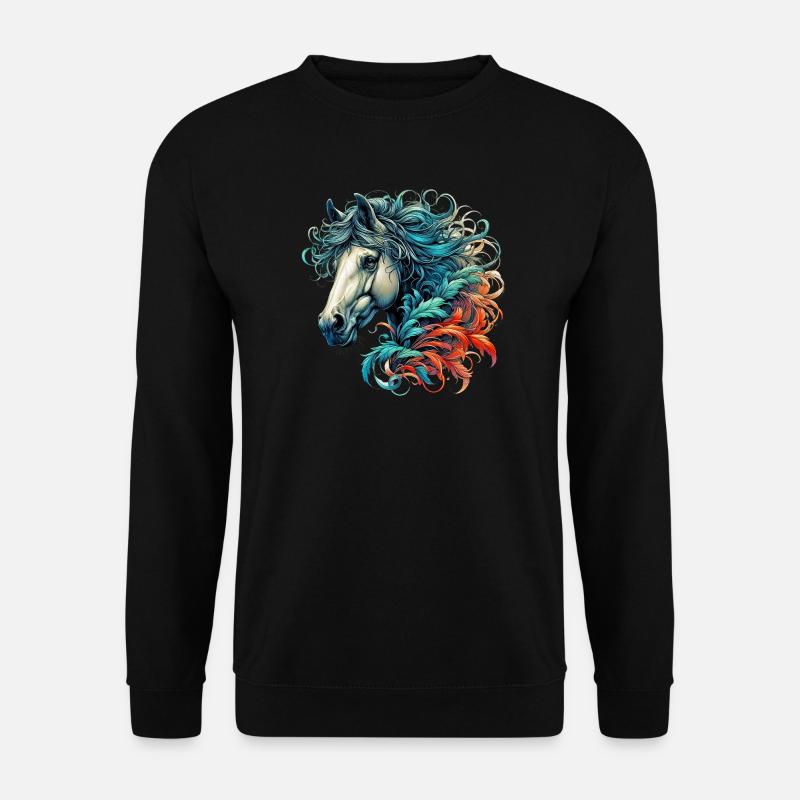 Pferd - Unisex Pullover - Schwarz
