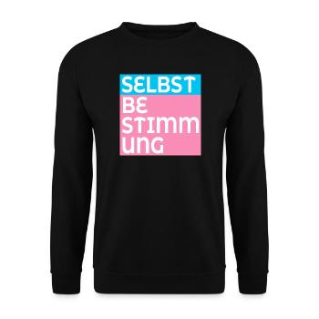 TRANS SELBSTBESTIMMUNG - Unisex Pullover - Schwarz - Vorne - Alina (178cm) & Michal (187cm)