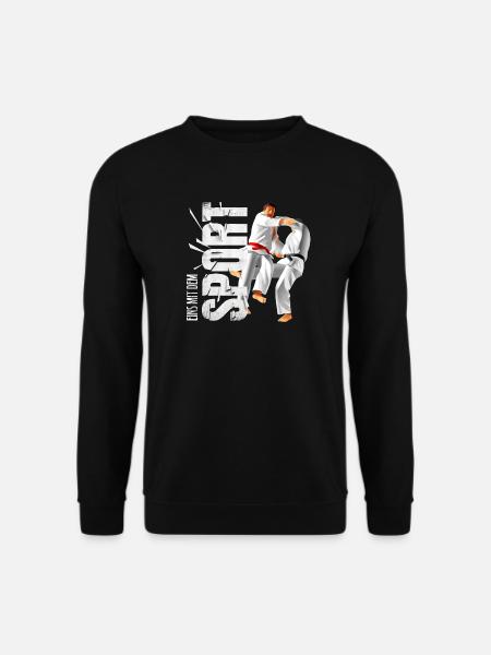 Eins mit dem Sport - Judo - Unisex Pullover - Schwarz