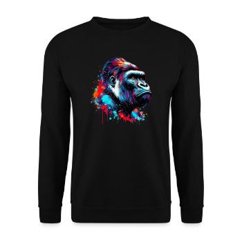 Gorille - Sweat-shirt Unisexe - noir - Devant - Alina (178cm) & Michal (187cm)