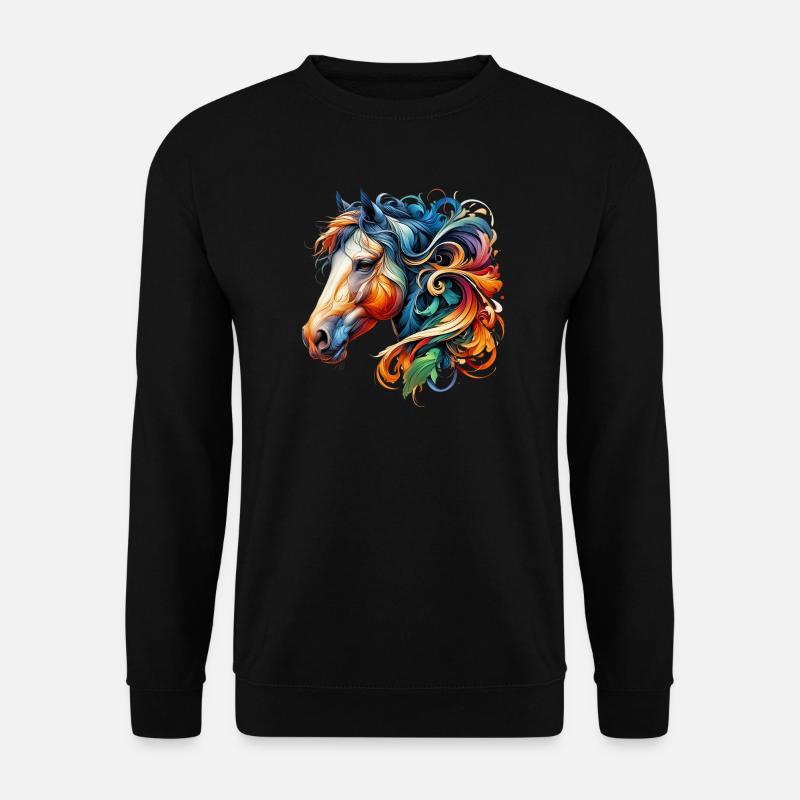 Pferd - Unisex Pullover - Schwarz