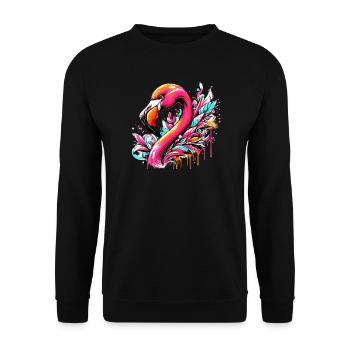 Flamant - Sweat-shirt Unisexe - noir - Devant - Alina (178cm) & Michal (187cm)