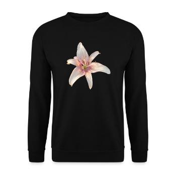 Lily Roses Blossoms - Unisex Sweatshirt - black - Front - Alina (178cm) & Michal (187cm)