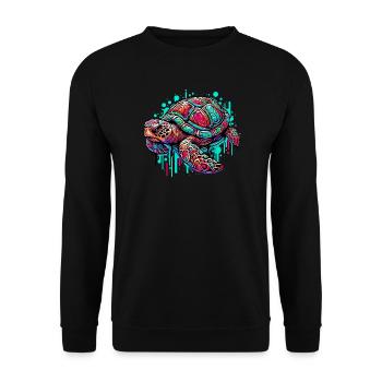 Tortue - Sweat-shirt Unisexe - noir - Devant - Alina (178cm) & Michal (187cm)