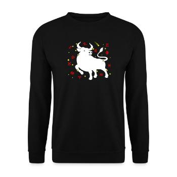 Couleur Taureau - Sweat-shirt Unisexe - noir - Devant - Alina (178cm) & Michal (187cm)