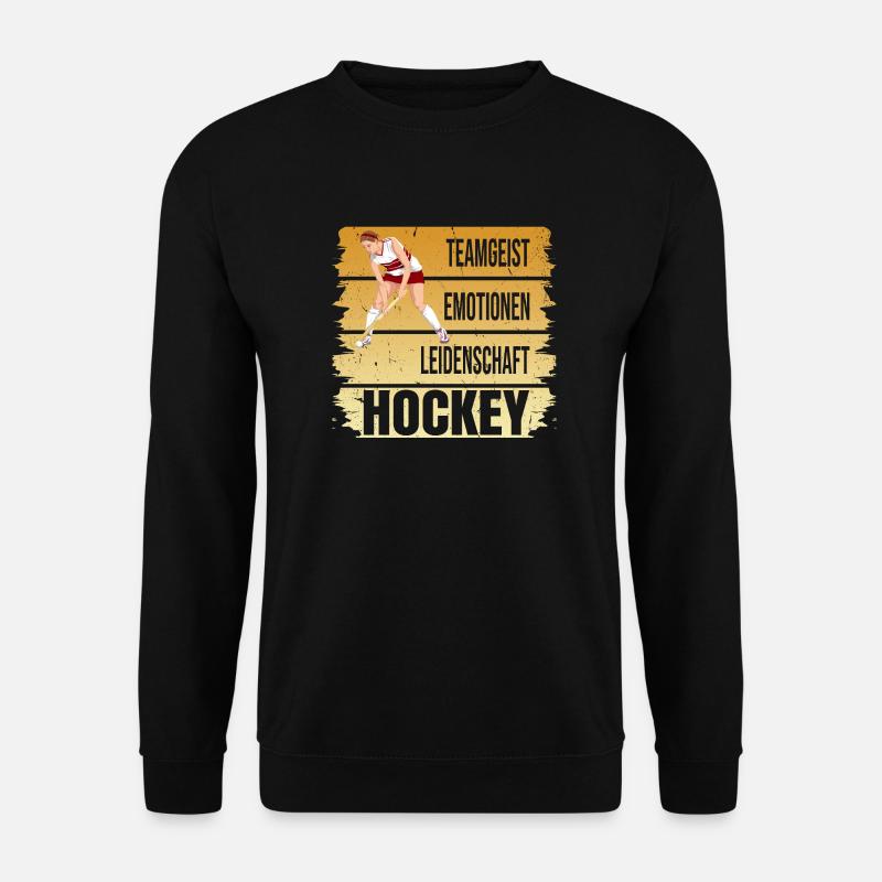 Teamgeist - Emotionen - Leidenschaft - Hockey - Unisex Pullover - Schwarz