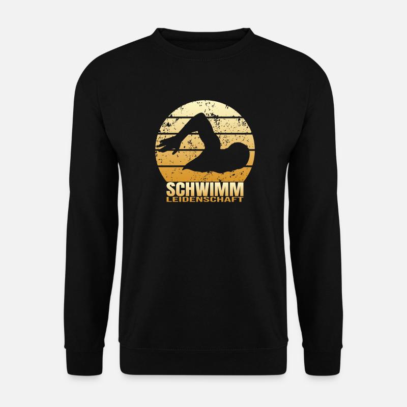 Schwimm Leidenschaft - Unisex Pullover - Schwarz