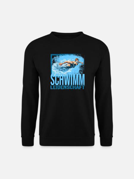 Schwimm Leidenschaft - Unisex Pullover - Schwarz