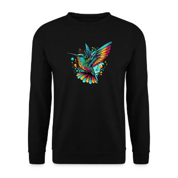 Colibri - Sweat-shirt Unisexe - noir - Devant - Alina (178cm) & Michal (187cm)