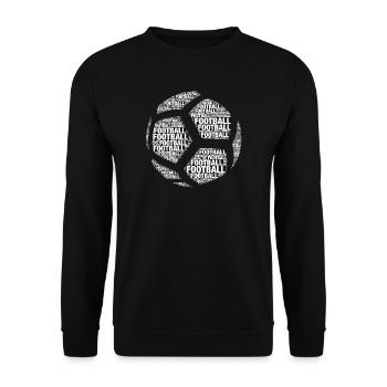 Football Ball - Soccer Word Cloud White - Unisex Sweatshirt - black - Front - Alina (178cm) & Michal (187cm)
