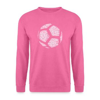 Fußballball – Fußball Wortwolke Weiß - Unisex Pullover - Pink - Vorne