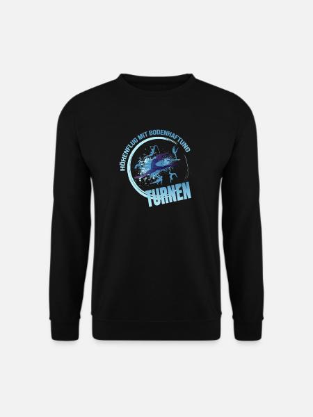 Höhenflug mit Bodenhaftung - Turnen - Unisex Pullover - Schwarz