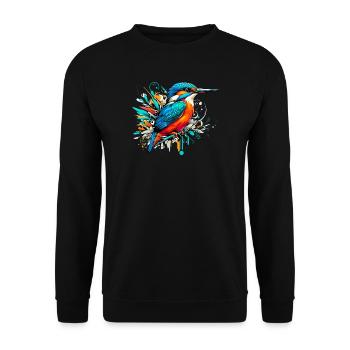 Martin-pêcheur - Sweat-shirt Unisexe - noir - Devant - Alina (178cm) & Michal (187cm)