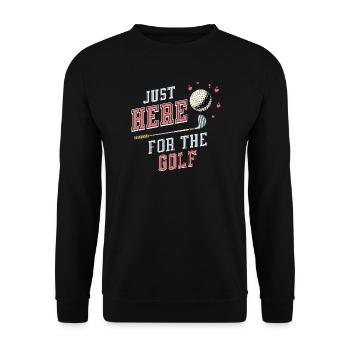 Golf Motivations-Design für Golfliebhaber - Unisex Pullover - Schwarz - Vorne - Alina (178cm) & Michal (187cm)