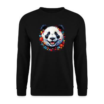Panda - Sweat-shirt Unisexe - noir - Devant - Alina (178cm) & Michal (187cm)