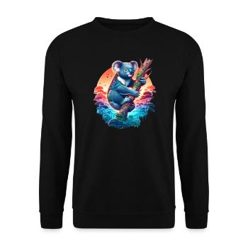 Koala - Unisex Pullover - Schwarz - Vorne - Alina (178cm) & Michal (187cm)