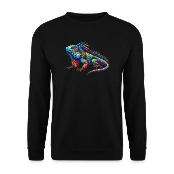 Leguan - Unisex Pullover - Schwarz - Vorne - Alina (178cm) & Michal (187cm)