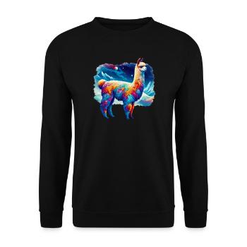 Alpaka - Unisex Pullover - Schwarz - Vorne - Alina (178cm) & Michal (187cm)