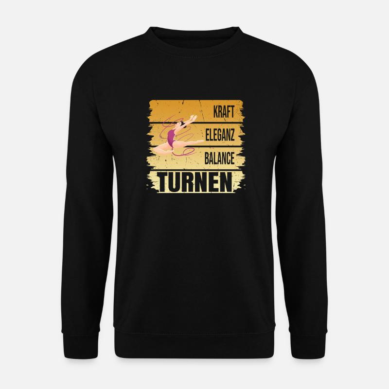 Turnen - Kraft - Eleganz - Balance - Unisex Pullover - Schwarz