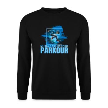 Mehr als nur ein Sport - Parkour - Unisex Pullover - Schwarz - Vorne - Alina (178cm) & Michal (187cm)