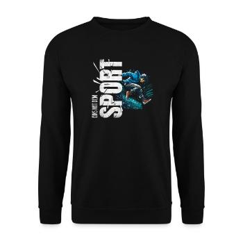 Eins mit dem Sport - Parkour - Unisex Pullover - Schwarz - Vorne - Alina (178cm) & Michal (187cm)