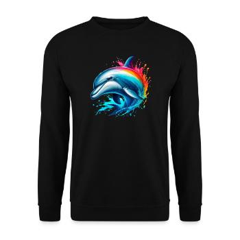 Dauphin - Sweat-shirt Unisexe - noir - Devant - Alina (178cm) & Michal (187cm)