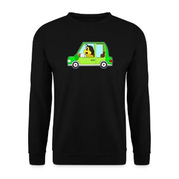 Bee Car - Unisex Sweatshirt - black - Front - Alina (178cm) & Michal (187cm)