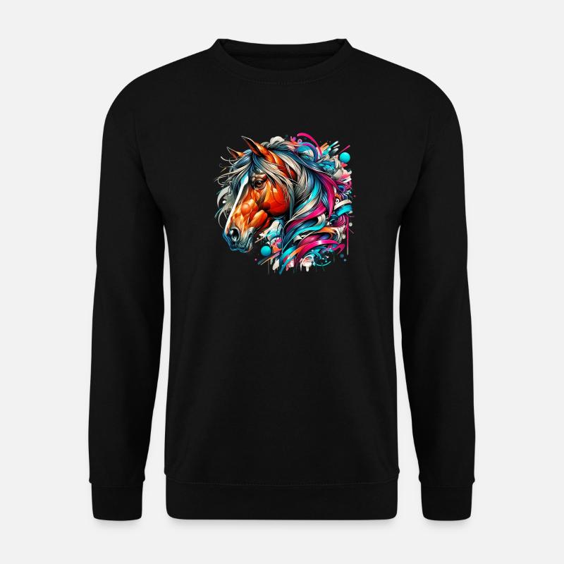 Pferd - Unisex Pullover - Schwarz
