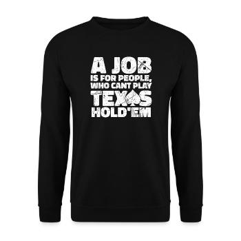Poker Statement Poker Casino Gambler Jeu de cartes - Sweat-shirt Unisexe - noir - Devant - Alina (178cm) & Michal (187cm)