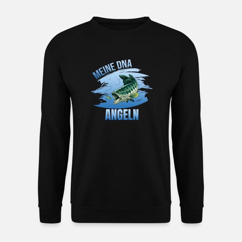 Meine DNA - Angeln - Unisex Pullover - Schwarz