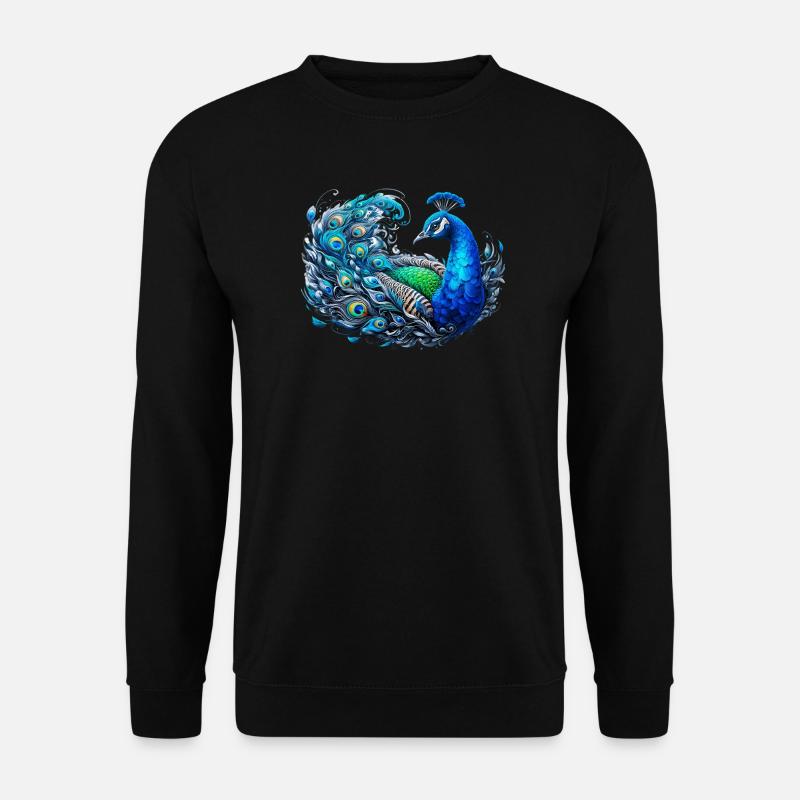 Peacock - Unisex Sweatshirt - black