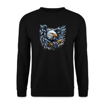 Aigle - Sweat-shirt Unisexe - noir - Devant - Alina (178cm) & Michal (187cm)