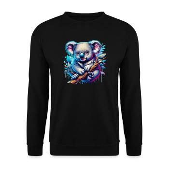 Koala - Sweat-shirt Unisexe - noir - Devant - Alina (178cm) & Michal (187cm)