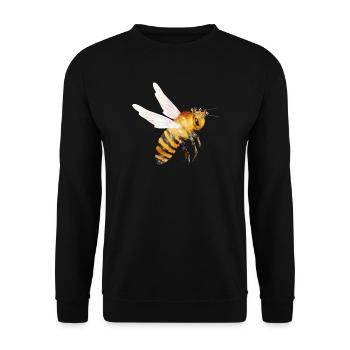 Reine des abeilles volante dessinée à la main - Sweat-shirt Unisexe - noir - Devant - Alina (178cm) & Michal (187cm)