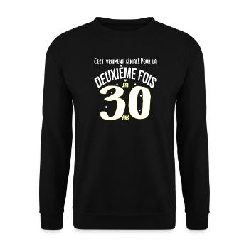 Anniversaire 60 ans 60 année d'âge cadeau - Sweat-shirt Unisexe - noir - Devant - Alina (178cm) & Michal (187cm)