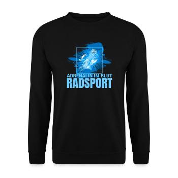 Adrenalin im Blut - Radsport - Unisex Pullover - Schwarz - Vorne - Alina (178cm) & Michal (187cm)