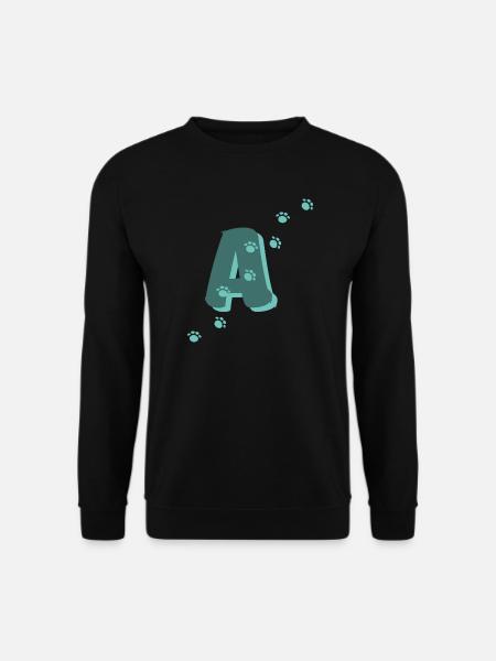 Paws Letter A - Unisex Sweatshirt - black