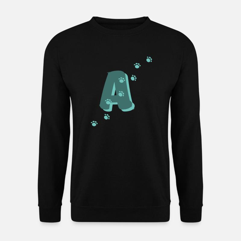 Paws Letter A - Unisex Sweatshirt - black