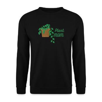 Plant mom - climbing plant - Unisex Sweatshirt - black - Front - Alina (178cm) & Michal (187cm)