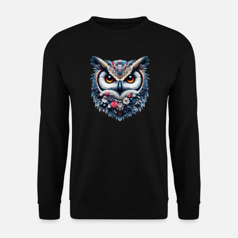 Eule - Unisex Pullover - Schwarz