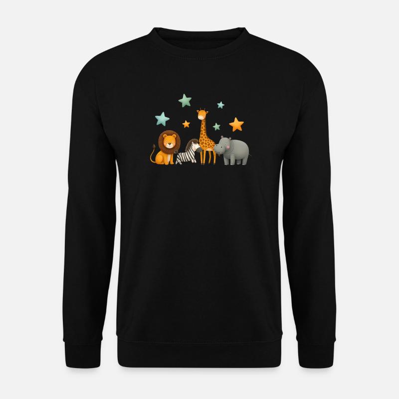 Afrikanische Tiere - Unisex Pullover - Schwarz