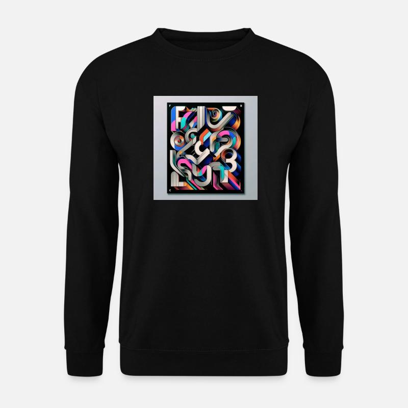 Experimentelle Typografie - Unisex Pullover - Schwarz