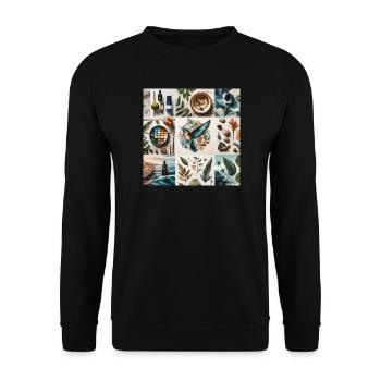Natur in der Kunst - Unisex Pullover - Schwarz - Vorne - Alina (178cm) & Michal (187cm)