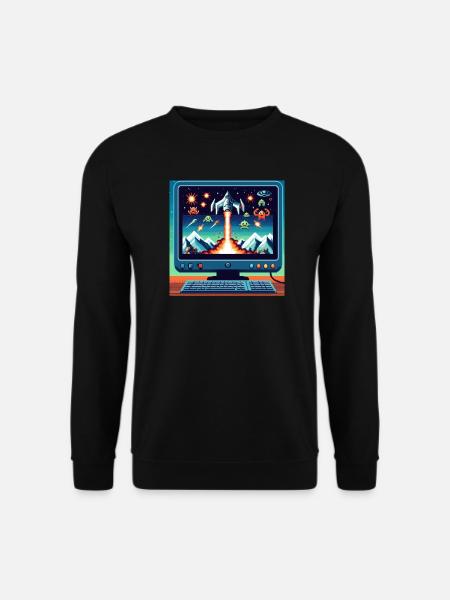 Retro Airplane Game - Unisex Sweatshirt - black
