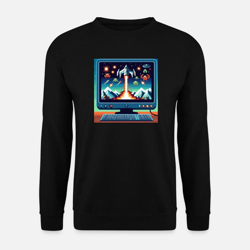 Retro Airplane Game - Unisex Sweatshirt - black