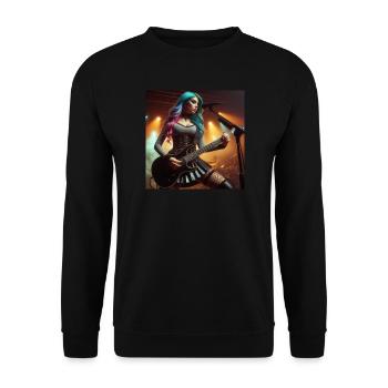 Heavy Metal für Frauen - Unisex Pullover - Schwarz - Vorne - Alina (178cm) & Michal (187cm)