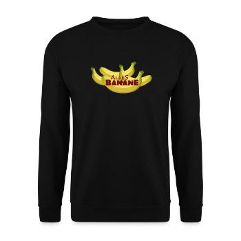 ALL BANANA - Unisex Sweatshirt - black - Front - Alina (178cm) & Michal (187cm)