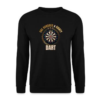 One hundred and eighty - Dart - Unisex Pullover - Schwarz - Vorne - Alina (178cm) & Michal (187cm)