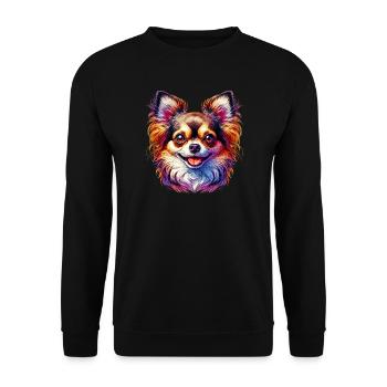 Chien Chihuahua - Sweat-shirt Unisexe - noir - Devant - Alina (178cm) & Michal (187cm)