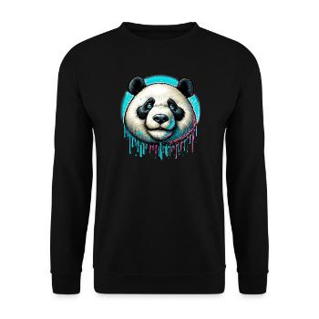 Panda - Sweat-shirt Unisexe - noir - Devant - Alina (178cm) & Michal (187cm)
